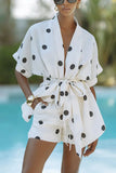 2026 Casual Women's Matching Sets 2 Pieces Set For Woman Two Piece Outfit Simple Style Home Clothing Polka Dots Printed Vacation