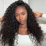 13x4 13x6 HD Transparent Lace Deep Wave Frontal Wig 40 Inch Jerrly Curly Lace Front HumanHair Wig For Deep Curly Water Wave Wig