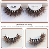 RED SIREN Brown Fluffy Mink Lashes 2026 New Design Luxurious Soft Natural Strip Lashes Cosplay Mink False Eyelashes Supplies