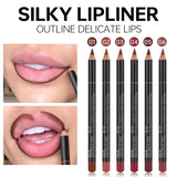 Velvet Matte Lip Liner, Waterproof Non-Fading Long Lasting Lip Pencil, Smooth Application Lip Contour Makeup for Women