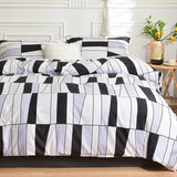 Black and White Bedding Set for Double Bed sabanas cama matrimonial Queen/King Comforter Sets Single Duvet Cover with Pillowcase