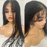 28" Micro Twist Braiding Lace Wig | Senegalese Twist Style | Transparent Lace Front Wig | Kanekalon Hair