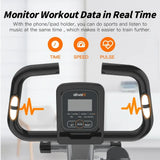 Exercise Bike Foldable Fitness Indoor Stationary Bike Magnetic 3 in 1 Upright Recumbent Exercise Bike for Home Workout