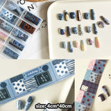 10Rolls Plaid Thousand-Bird Bow  Stars Nail Foils Transfer Paper  Nail Art Stickers  Manicure Set Decal  Nails Decoration