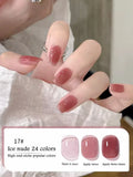 10ML 1-24PCS Milk White Jelly Gel Nail Polish Nail Art 2026 New Popular Nail Supplies UV LED Light Nails Black Red Nails