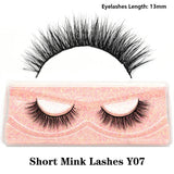FOXESJI Real Mink Fluffy Short Eye Lashes Extension Wispy Soft Natural Short False Eyelashes Daily wear Full Strip Lashes Makeup