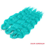 24" Orange Twist Crochet Hair | Synthetic Deep Wave Braiding Hair Extensions | Water Wave Hair | Heat Resistant Fiber | 60 Strands/Pack