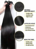 12-42 Inch Bone Straight Human Hair Bundles Brazilian Human Hair Weave Human Hair Long Remy Hair Extension Natural Black