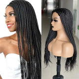 Ombre Box Braided Wig | Fake Scalp | 26"+ Long Straight Braids | Synthetic Braiding Hair | Cosplay & Daily Use