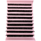 Faux Mink Eyelashes 540Cluster C Curled 9-16mm Mixed Natural Eyelash Extension 3D Russian Strip Personal Eyelash Makeup Tool