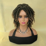 Afro Bob Faux Locs Wig | Short Dreadlock Twist Braids