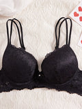 Single of Women's Underwear Set Sexy Lace Patchwork with Push Up Bra Romantic Sheer Women's Panties