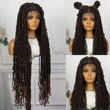 Red Box Braids Full Lace Wig | 36 Inches | Crochet Braids | Knotless | Kanekalon
