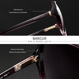 BARCUR Oversized Square Polarized Sunglasses for Women – Fashion Gradient Lens Summer Eyewear with UV400 Protection – Lightweight PC Comfortable Frame Trendy Street Style Shades for Summer Shopping Beach & Travel