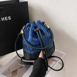 Women's Bucket Bag | PU Drawstring Shoulder and Crossbody Handbag