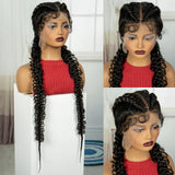 38" Knotless Twist Cornrow Braids Wig | Full Lace | Baby Hair