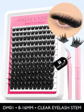 Lash Clusters Kit Fluffy Individual Lashes C Curl Cluster Eyelash Extensions 10-18mm DIY Lash Extension Kit Lash Bond and Seal