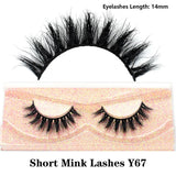 FOXESJI Real Mink Fluffy Short Eye Lashes Extension Wispy Soft Natural Short False Eyelashes Daily wear Full Strip Lashes Makeup