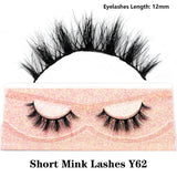 FOXESJI Real Mink Fluffy Short Eye Lashes Extension Wispy Soft Natural Short False Eyelashes Daily wear Full Strip Lashes Makeup