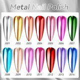 LILYCUTE 7ml  Mirror Metallic Nail Polish No Need of UV LED Lamp Nail Supplies Vernis Red Purple Mirror Effect for Nails