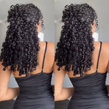 300 Density Burmese Curly Human Hair Wigs For Women 4C Afro Kinky Culry 3 IN 1 Half Wigs Human Hair Wigs 100% Human Hair On Sale