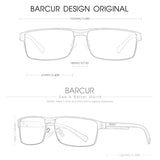 BARCUR Sunglasses Men’s Original Rectangle Fashionable Business Sunglasses – Polarized UV400 Protection for Driving Hiking Sports and Casual Wear – Trendy Fashion Shades Oculos De Sol with Anti-Reflective TAC Lenses