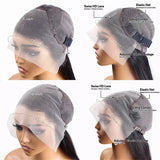 Brazilian Remy Human Hair Lace Front Wig Natural Black Body Wave 13x4 HD Transparent Lace Frontal Pre Plucked For Women