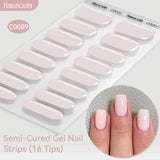 Gradient Auroras Semi Cured Gel Nail Strips Sparkly Shinning DIY Gel Polish Stickers for Nails Works with UV/LED Nail Lamps
