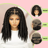 Twisted Braided Bob Wig | Full Lace Cap | Kanekalon Fibre