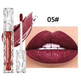Diamond Shimmer Waterproof Lipgloss 10 Colors Liquid Lipstick Glitter Shiny Pearl Glaze Long Lasting Lip Tint Women Makeup