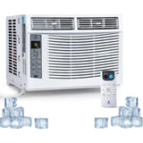 6000 BTU Smart Window Air Conditioner with WiFi - Cools Rooms to 250 Sq Ft, Remote & App Control for Bedroom Office