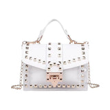Brand Women's Studded Graffiti Crossbody Bags | Fashion Shoulder Bag for Ladies (Luxury Designer PVC Handbags & Messenger Satchel)