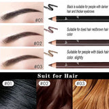 6/12Pcs Eye Brow Pencil Waterproof Professional Women Eye Makeup Pen Easy Color Natural Black Brown Cosmetic Beauty Eyebrow Tool