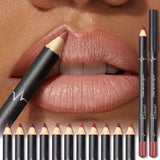 Waterproof Long Lasting Matte Lipliner Pencil Red Contour Tint Lipstick Non Stick Cup Moisturising Lip Makeup 12 Colors