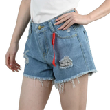 3pcs Women's High Waist Denim Shorts 2025 Summer Black Blue White Hot Pants Ripped Jeans Shorts Woman Short Trousers Streetwear
