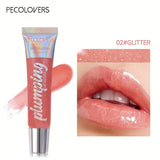 1PC Glitter Lip Gloss Moisturizing Fruit Lip Oil Transparent Fullness Lips Tint Soft Tube Makeup Lip Beauty Care