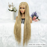 613 Blonde Box Cornrow Braided Wig | HD Full Lace Knotless Braids Wig | Synthetic Braiding Wig for Black Women