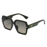 Fashion Square Frame Sunglasses for Women Luxury UV Protection Large Frame All-Match DS-8052-1
