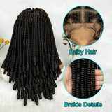 KIMA Short Box Braids Wig with Bantu Tips | Full Lace Crochet Twists