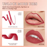 Tapered Lip Liner Pencil Set Matte Red Brown Velvet Lipstick Lasting Waterproof Non Sticky Contouring Tint Lipliner Lip Makeup