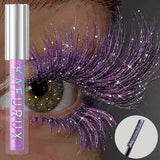 1pc Diamond Shine Waterproof Volume Curl Mascara Glitter Snow Effect,Smudge-proof  Eye Makeup for All Skin Types Women Cosmetics