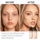 QIC Small Milk Bottle Liquid Foundation Concealer Moisturizing Clear Waterproof Natural Brightening Makeup for Face