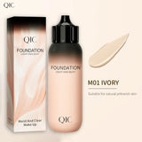 QIC Small Milk Bottle Liquid Foundation Concealer Moisturizing Clear Waterproof Natural Brightening Makeup for Face