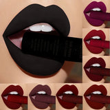 QIBEST Sexy Velvet Matte Lip Gloss Liquid Lipstick Lipgloss Beauty Red Nude Waterproof Long-lasting Lip Stain Makeup For Women
