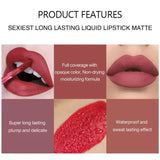 HANDAIYAN 6 PCS Lipstick Set Make-up for women Non stick Cup Waterproof Long lasting Cosmetics Korean makeup Matte lipstick