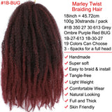 18" Marley Twist Braiding Hair | Crochet Braids | Afro Twist Kinky Hair Extensions | Ombre Colors | 30 Strands/Pack