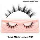 FOXESJI Real Mink Fluffy Short Eye Lashes Extension Wispy Soft Natural Short False Eyelashes Daily wear Full Strip Lashes Makeup