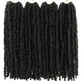 Butterfly Faux Locs Crochet Hair | 12/14" Distressed Goddess Locs | Pre-Looped | 12 Strands/Pack