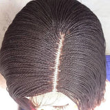 10 Inch Short Micro Twisted Wig - 2x4 Closure Braided Wig for Black Women - Micro Million Braid Wig - Synthetic Knotless Braids