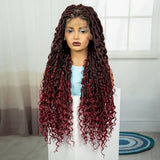 36" Long Braided Wig | Full Lace | Baby Hair | Daily Wear